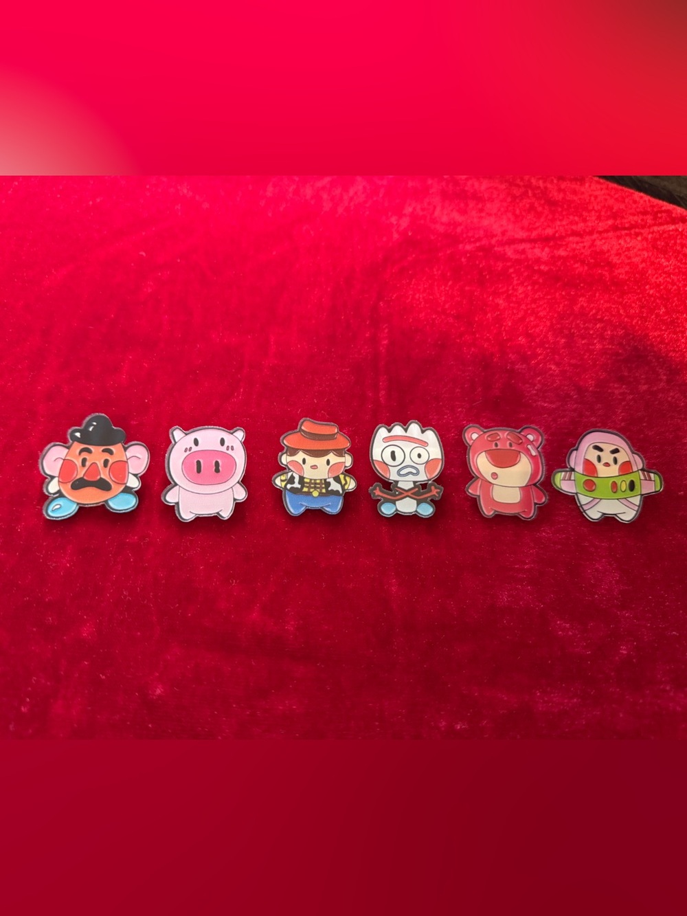 NEW Toy Story Character Acrylic Pins, Set of 6